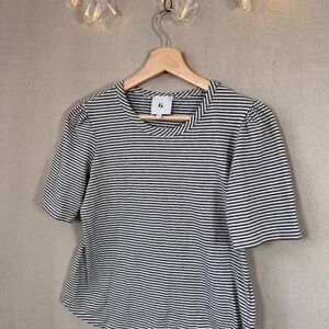 G Label Goop Puff Sleeve Cotton Linen Tee Shirt | Size S